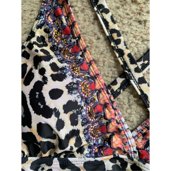 True Colours by La Moda Leopard One Piece Swimsuit‎ Tan, Black Size XL - Picture 5 of 12